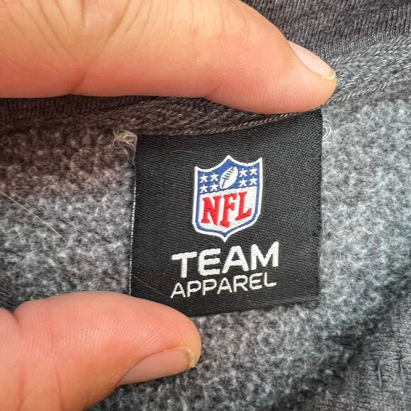 NFL Team Apparel STEELERS Football Hoodie Size L Gray NFL Graphic Sweatshirt - Picture 6 of 10